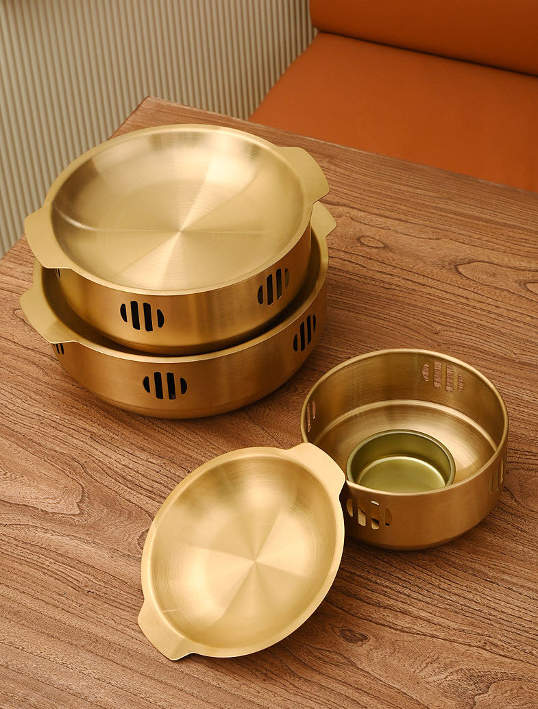 Bộ chảo bếp cồn inox 304 hâm nóng thức ăn đựng tôm hùm cua hấp lagu sườn cây C5415