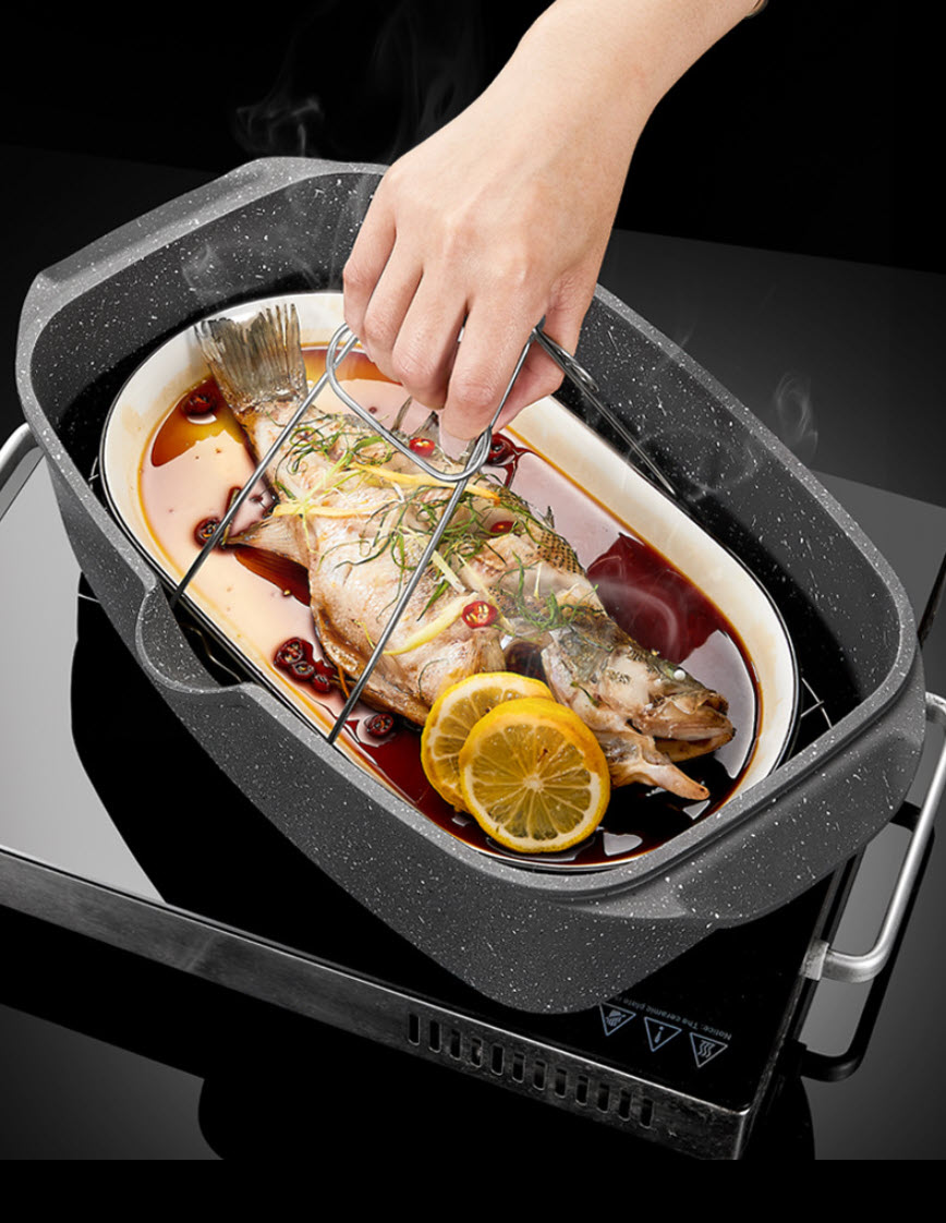 Nồi hấp cá luộc gà phủ đá y tế hấp hải sản rau củ dimsum JAI11