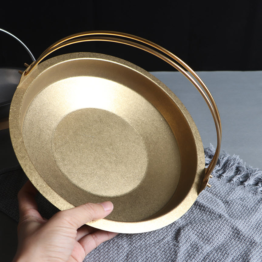 Nồi lẩu Sukiyaki vintage nồi đựng seafood inox 201 CCD019