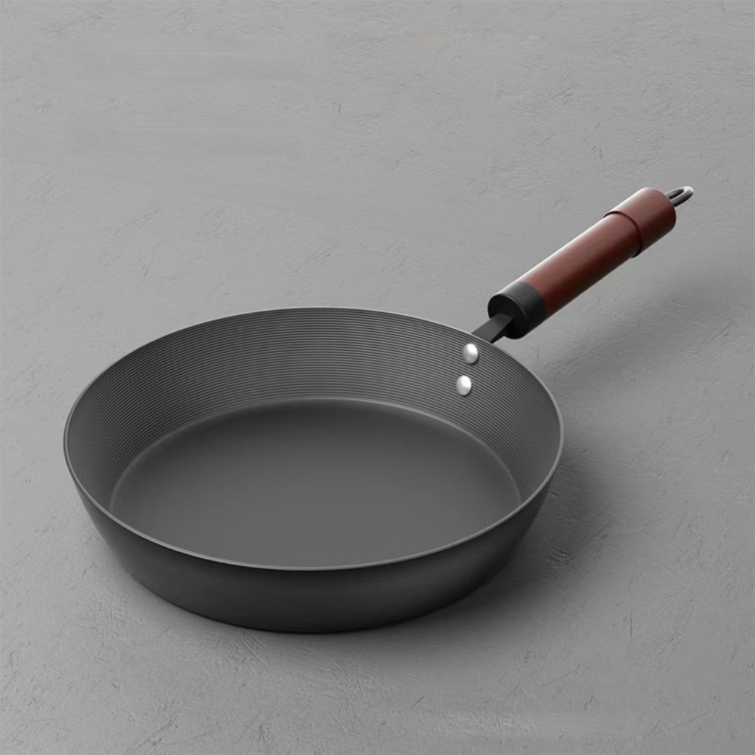 Chảo thép Nhật đáy bằng size 24-28cm JG998