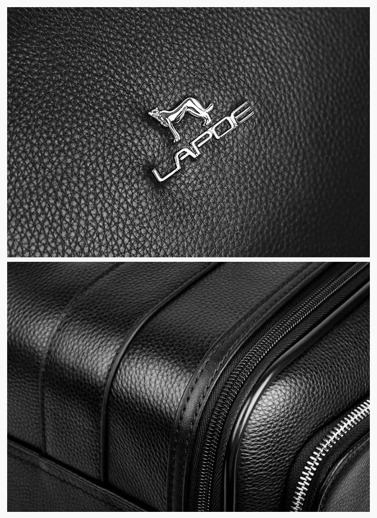 Vali kéo du lịch Lapoe Da Bò thật size 16-20 inch LB5816