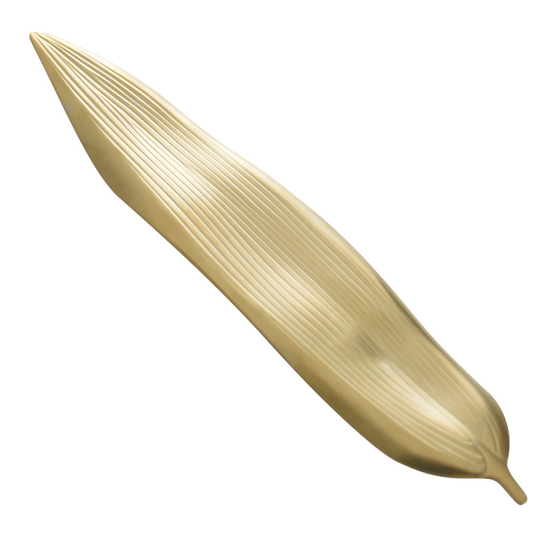 Gác đũa inox 304 hình chiếc lá gác muỗng mạ vàng GQL016