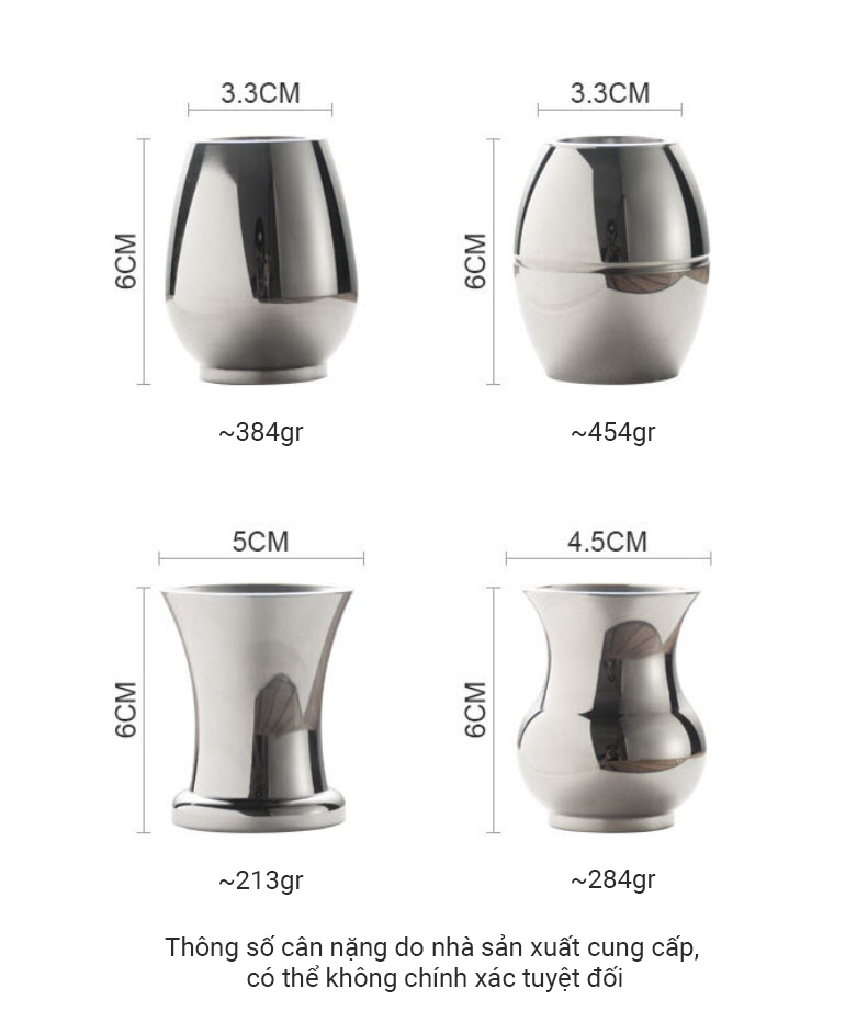 Hũ tăm 2 lớp inox 304 hi-end GQL021