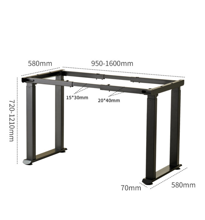 Chân bàn nâng hạ thông minh bằng điện 2 động cơ cho mặt bàn 100~180cm chịu tải 100kg Boster B09