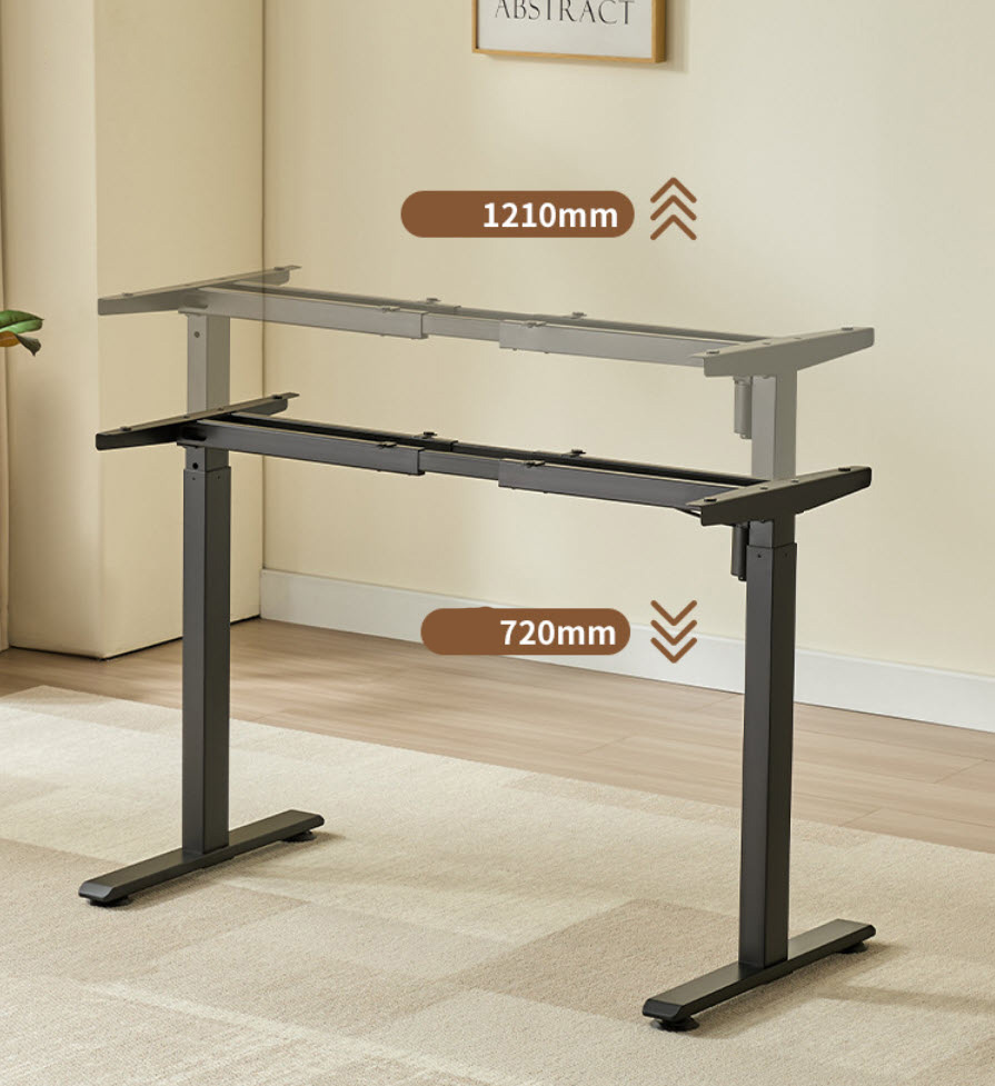 Chân bàn nâng hạ thông minh bằng điện 1 động cơ cho mặt bàn 100~140cm chịu tải 80kg Boster B11