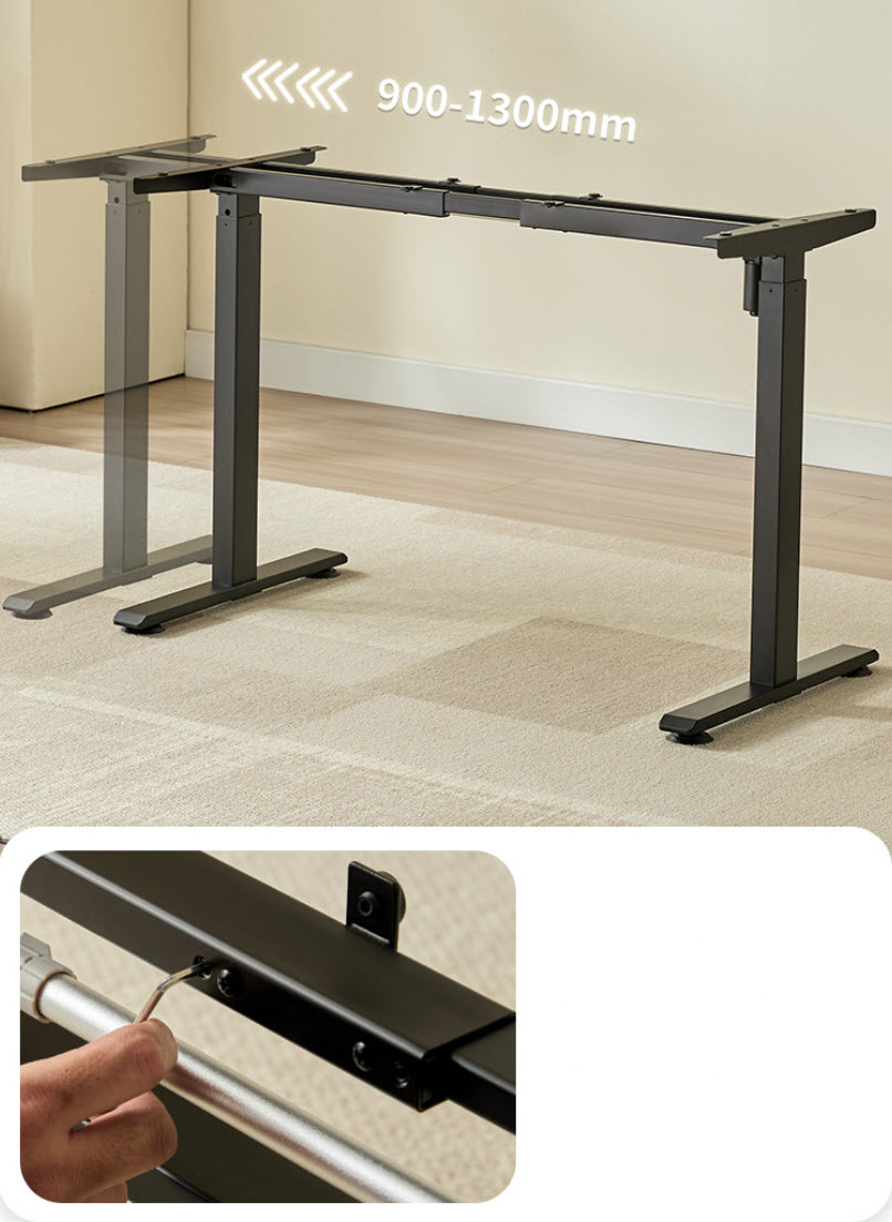 Chân bàn nâng hạ thông minh bằng điện 1 động cơ cho mặt bàn 100~140cm chịu tải 80kg Boster B11