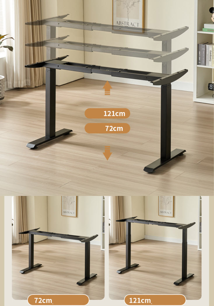 Chân bàn nâng hạ thông minh 2 động cơ cho mặt bàn 120~200cm chịu tải 100kg Boster B02