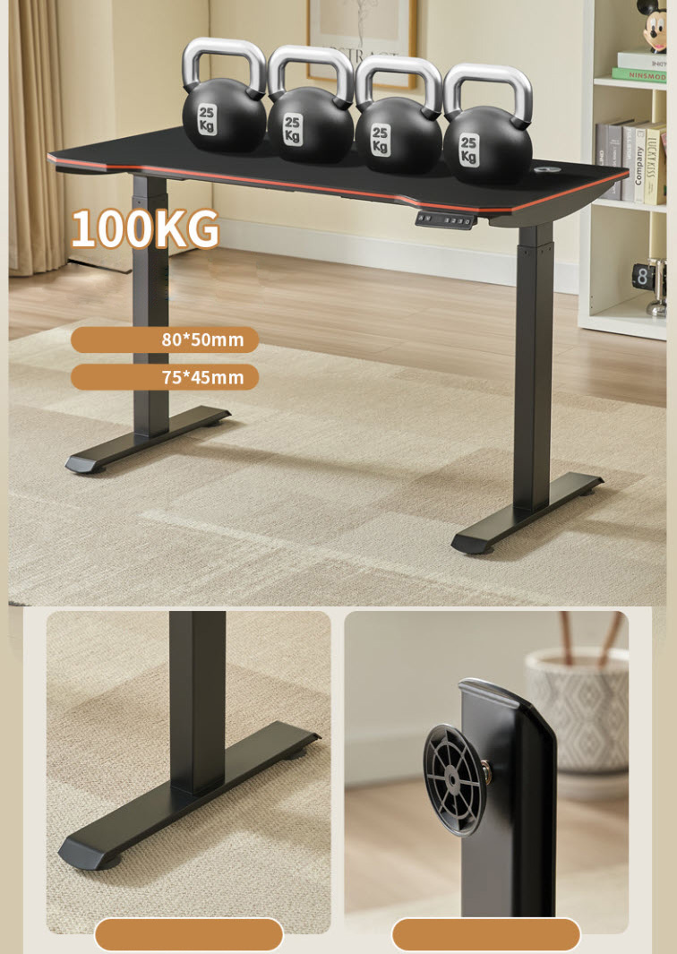 Chân bàn nâng hạ thông minh 2 động cơ cho mặt bàn 120~200cm chịu tải 100kg Boster B02