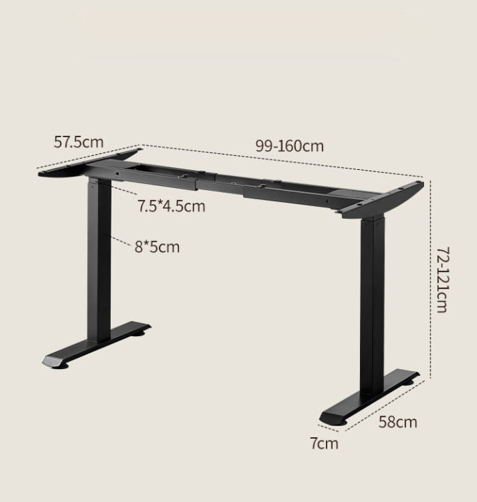 Chân bàn nâng hạ thông minh 2 động cơ cho mặt bàn 120~200cm chịu tải 100kg Boster B02