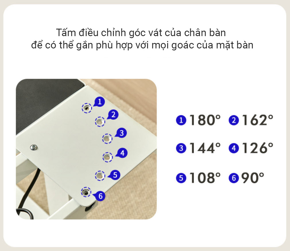 Chân bàn nâng hạ thông minh chữ L có thể tùy chỉnh góc 3 động cơ chịu tải 100kg Boster B16