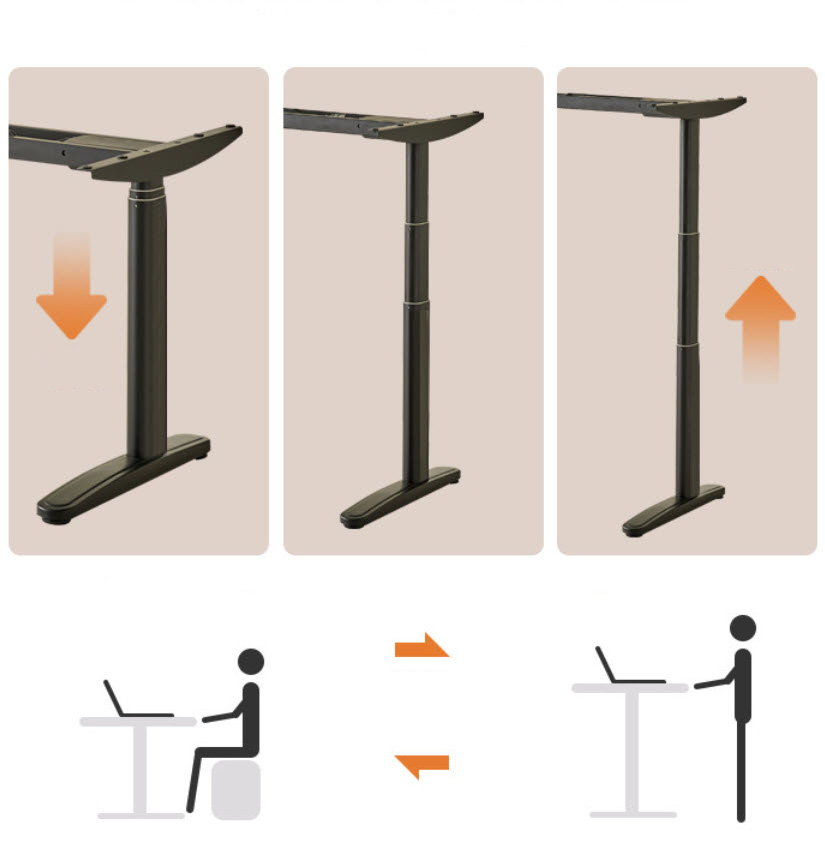 Chân bàn nâng hạ thông minh 2 động cơ cho mặt bàn 120~220cm chịu tải 120kg Boster B05