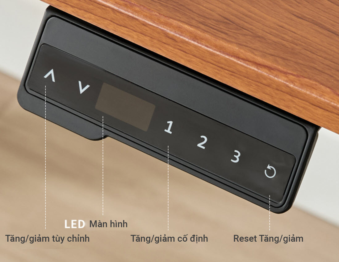 Chân bàn nâng hạ thông minh 2 động cơ cho mặt bàn 120~220cm chịu tải 120kg Boster B05
