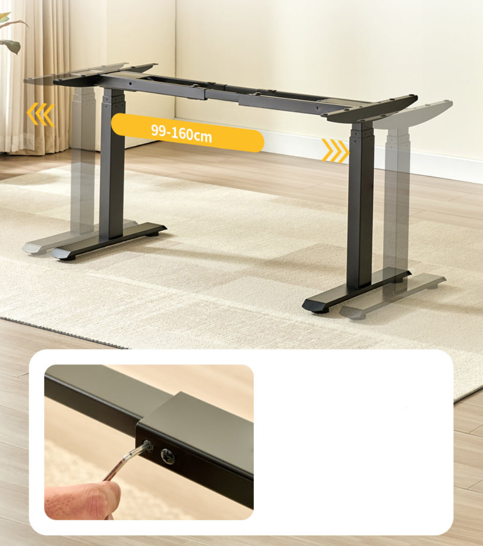 Chân bàn nâng hạ thông minh 2 động cơ cho mặt bàn 120~220cm chịu tải 120kg Boster B03