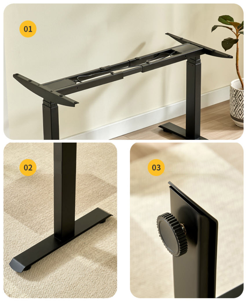 Chân bàn nâng hạ thông minh 2 động cơ cho mặt bàn 120~220cm chịu tải 120kg Boster B03