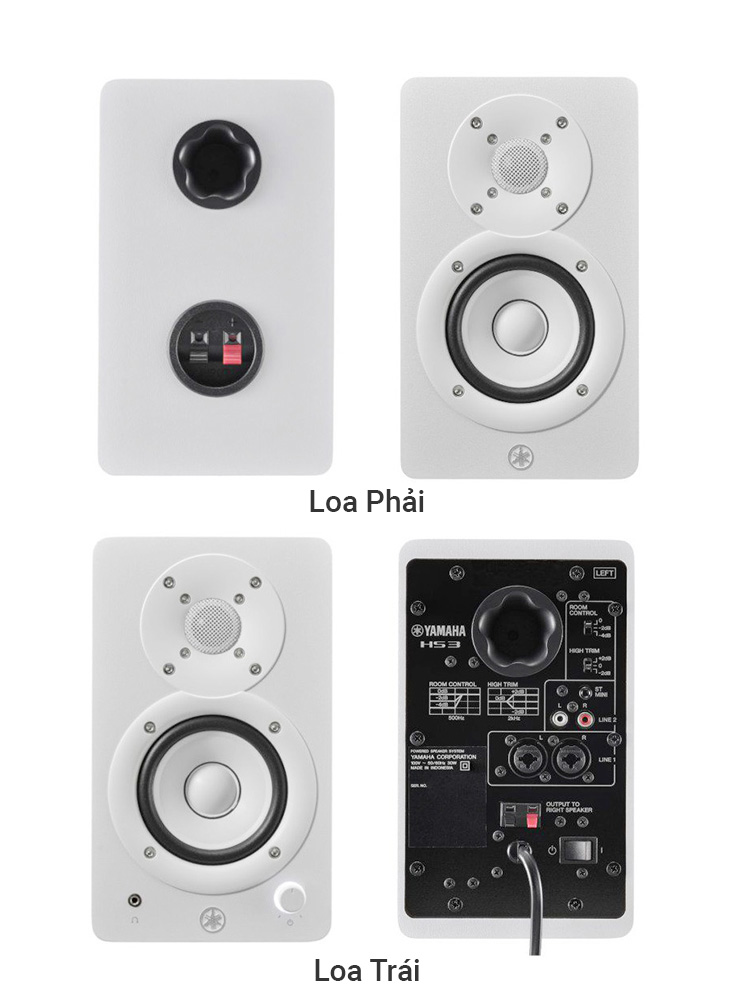 Loa kiểm âm chủ động Yamaha HS3 HS4 âm thanh trung thực, nhỏ gọn, đa kết nối