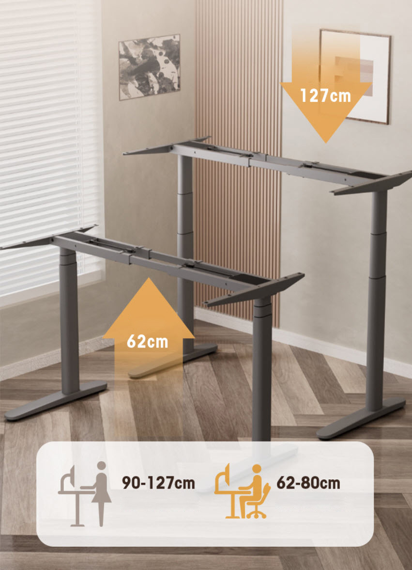 Chân bàn nâng hạ thông minh 2 động cơ cho mặt bàn 120~200cm chịu tải 120kg Benein E22Y-03