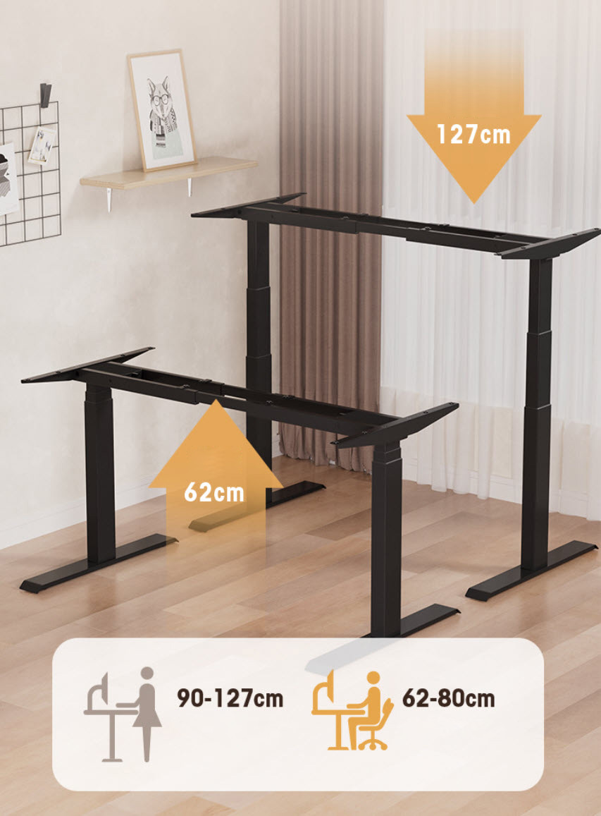 Chân bàn nâng hạ thông minh 2 động cơ cho mặt bàn 120~200cm chịu tải 120kg Benein R22Y-03