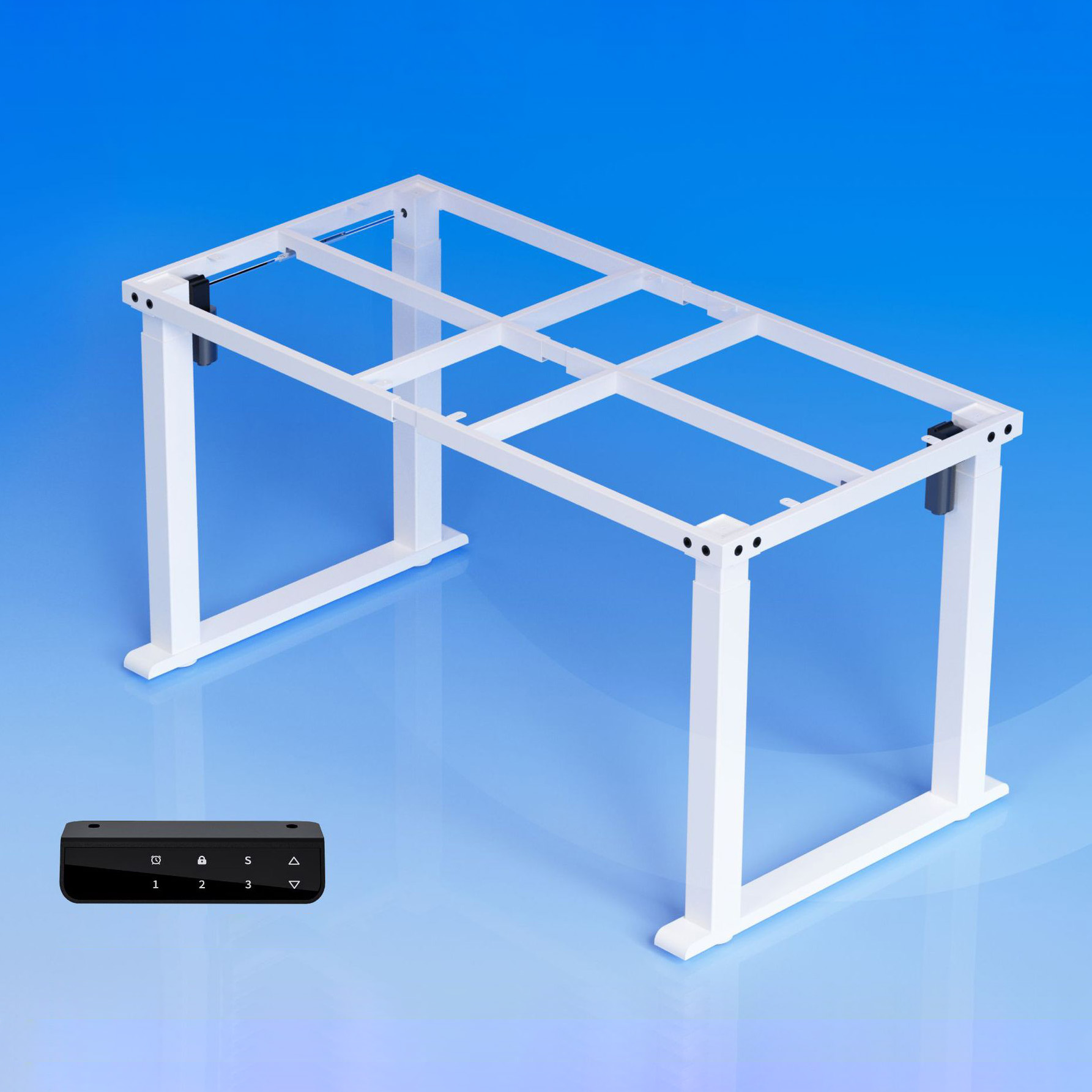 Chân bàn nâng hạ thông minh cho bàn ăn và bàn họp Benein R24J-02 mẫu 2 động cơ