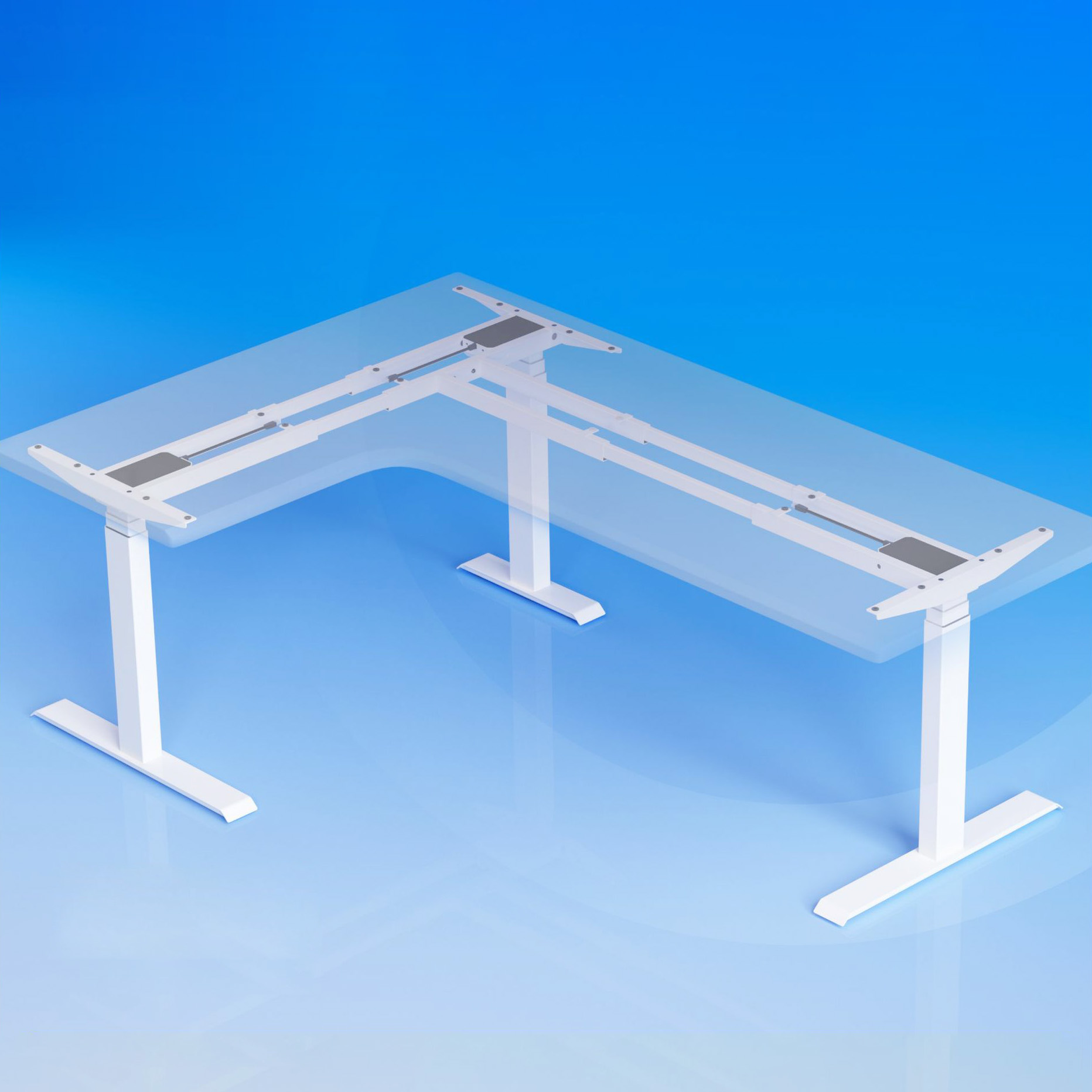 Chân bàn nâng hạ thông minh cho bàn chữ L Benein R33J-Z2 mẫu 3 động cơ