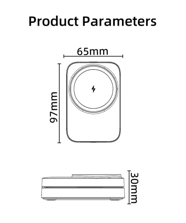 Đế sạc nhanh không dây từ tính 4in1 HT553 chuẩn QC3.0 23W có đèn LED