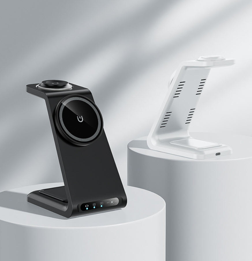 Đế sạc nhanh không dây từ tính 3in1 HT-C28 23W có đèn LED