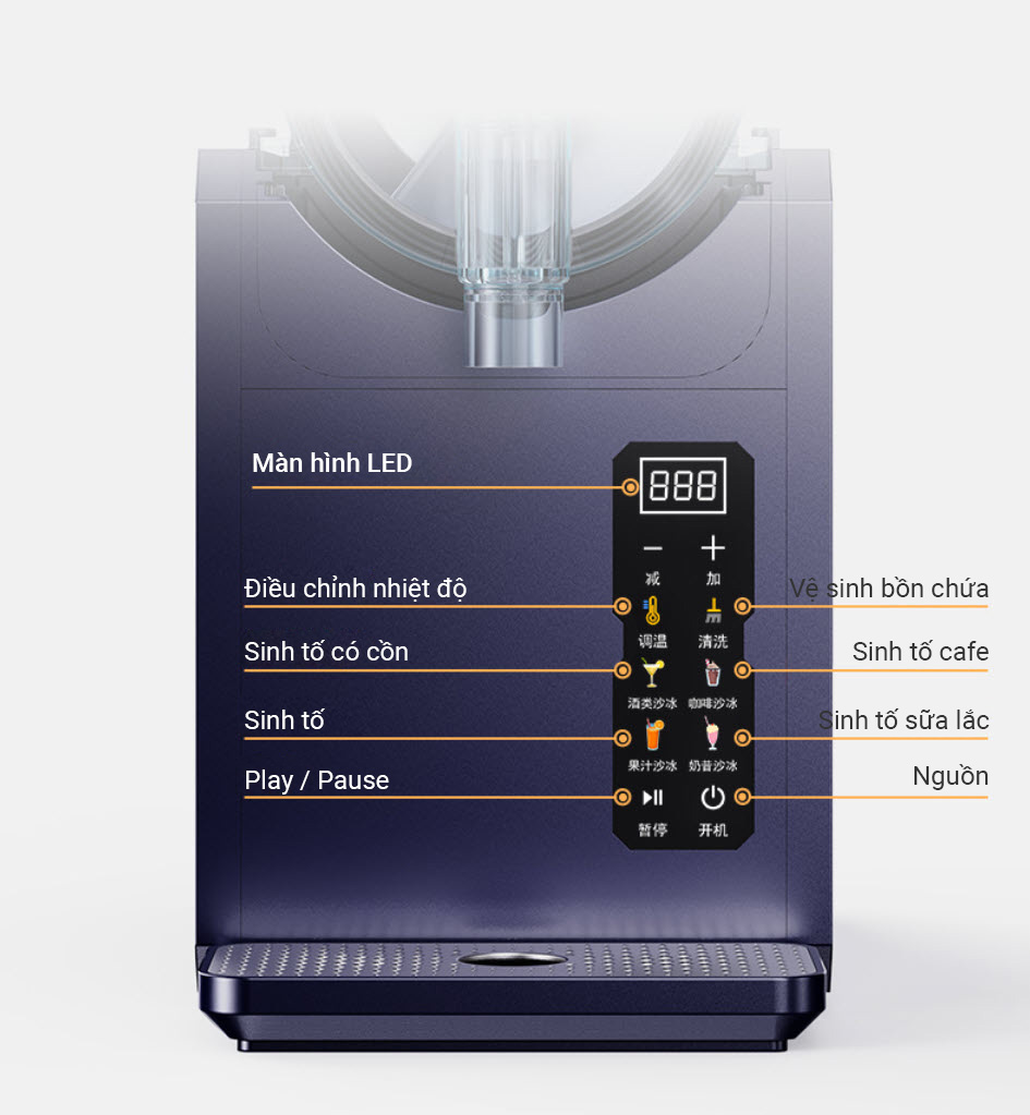 Máy làm kem tuyết làm lạnh nước trái cây SHW802 dung tích 2.5L công suất 150W