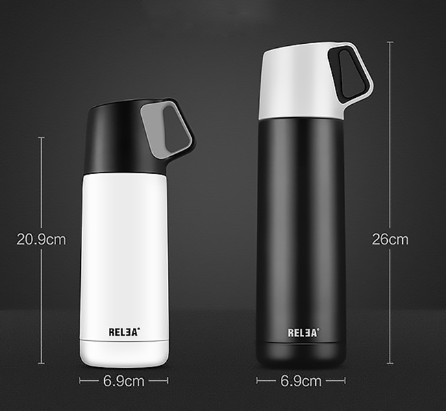 Bình giữ nhiệt Relea JV0502028, chất liệu inox 304, dung tích 350ml - 500ml.