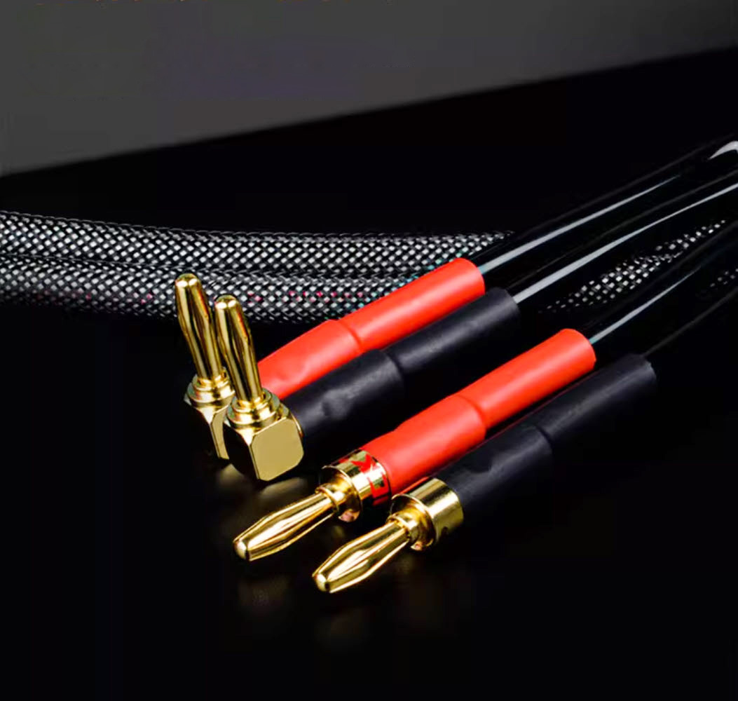 Cặp dây loa H1 INCK lõi đồng 5N jack mạ vàng lõi 2.5 đáp ứng 2000W