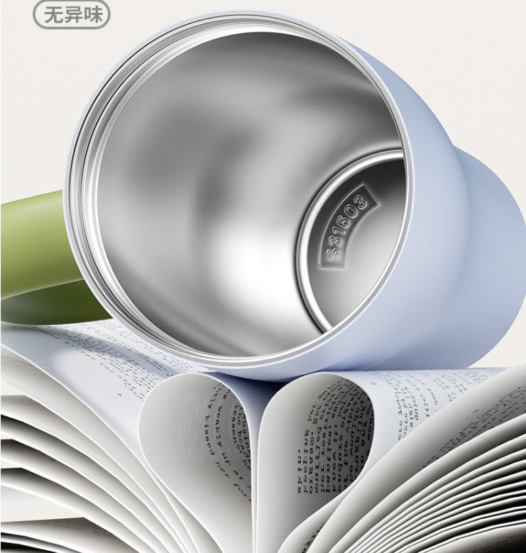 Ly giữ nhiệt có nắp đậy ống hút chống tràn inox 316 BaBlov BBL31604