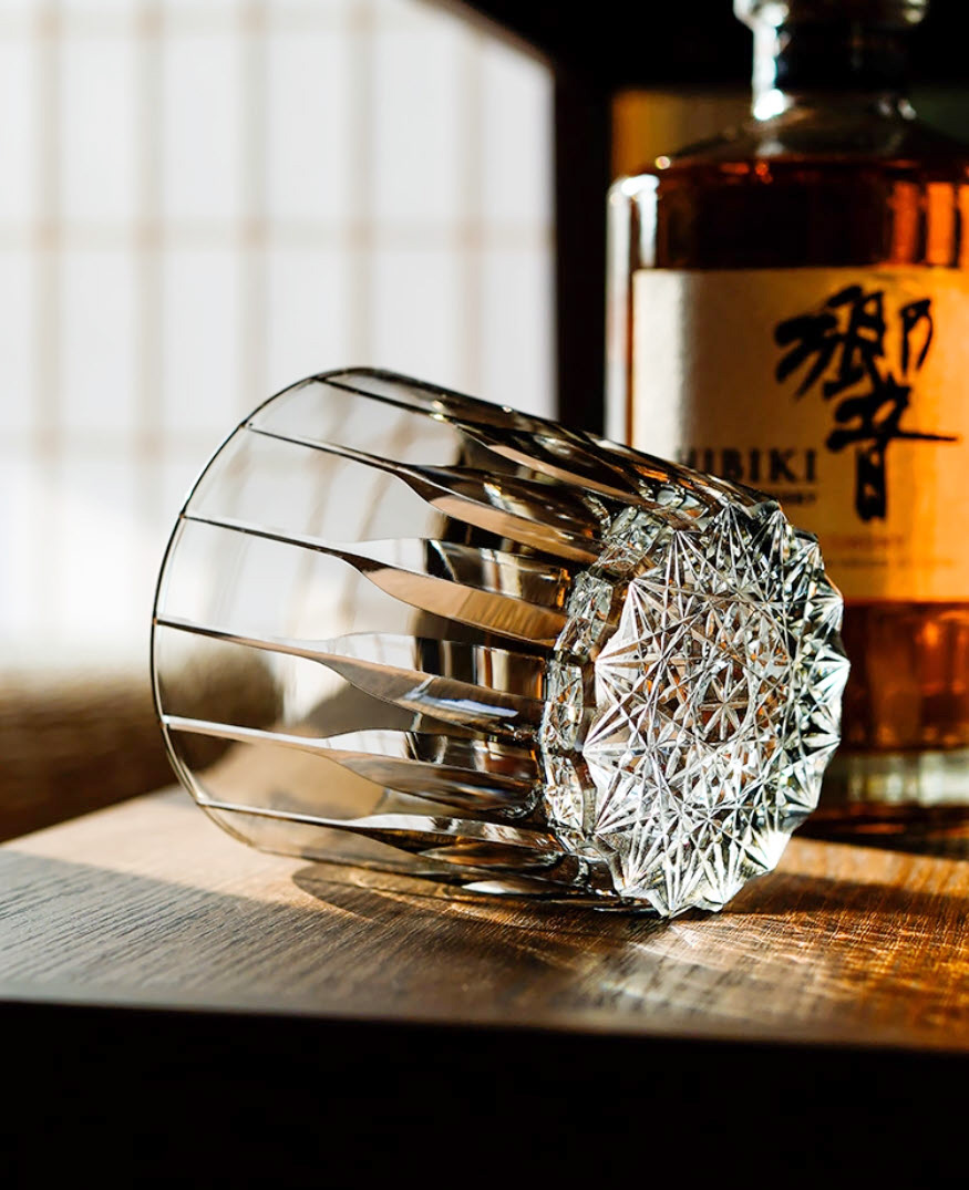 Ly whisky pha lê 330ml chế tác thủ công Edo Kiriko Vianasa VS3323