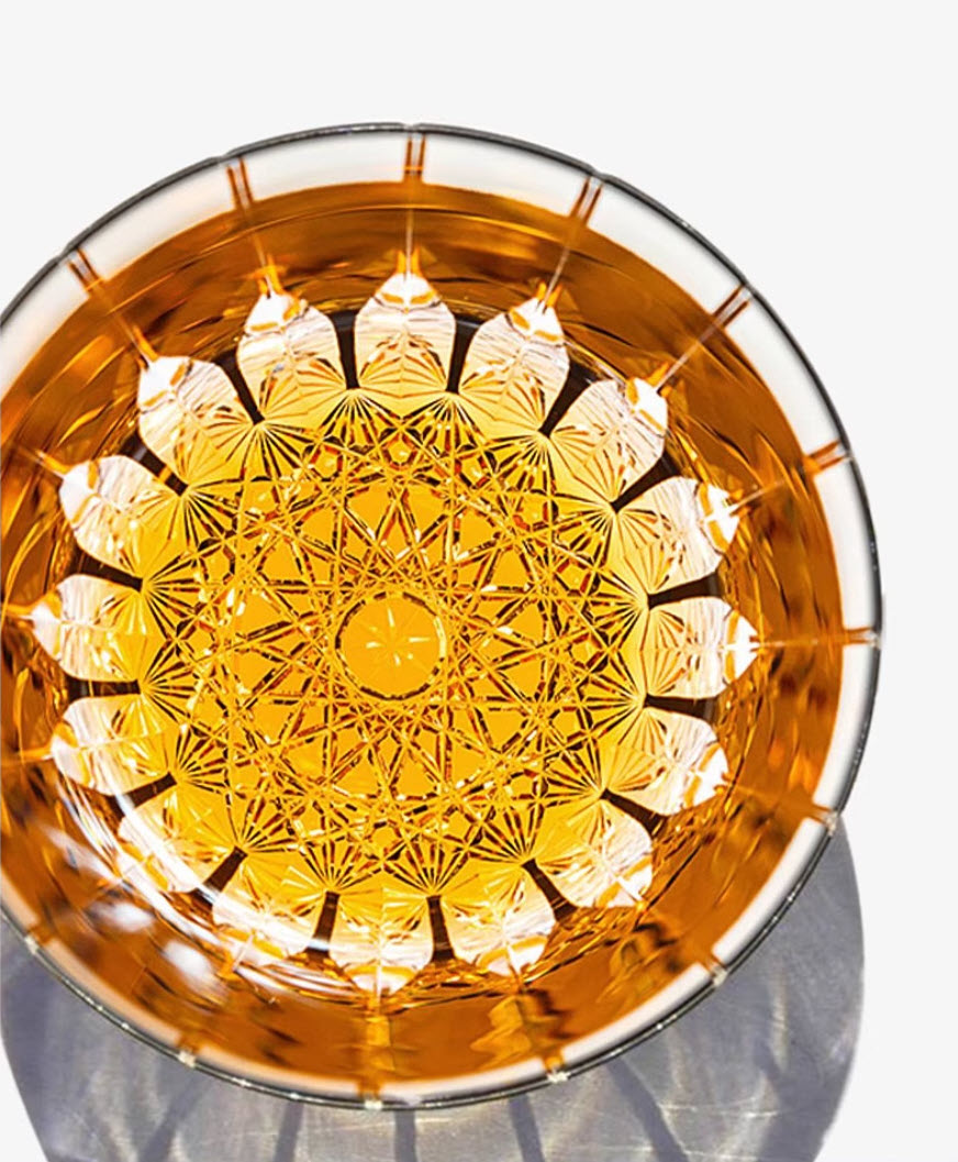 Ly whisky pha lê 330ml chế tác thủ công Edo Kiriko Vianasa VS3323