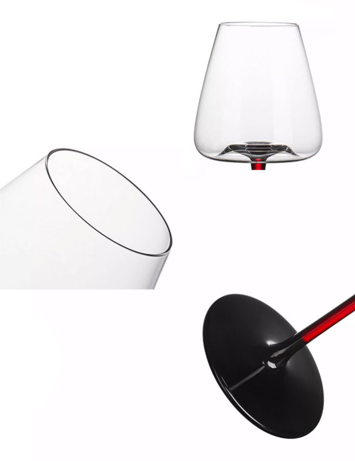 Ly vang đỏ pha lê 580ml chế tác thủ công Edo Kiriko mẫu British Burgundy Light Vianasa VS32323