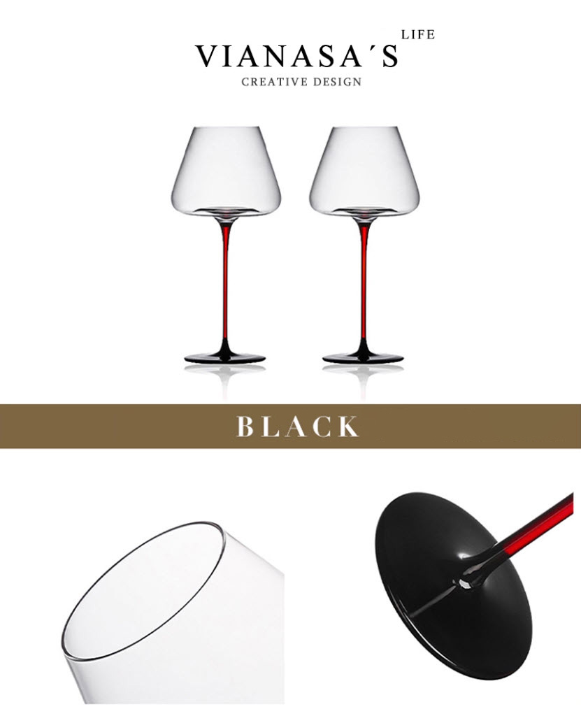 Ly vang đỏ pha lê 580ml chế tác thủ công Edo Kiriko mẫu British Burgundy Light Vianasa VS32323