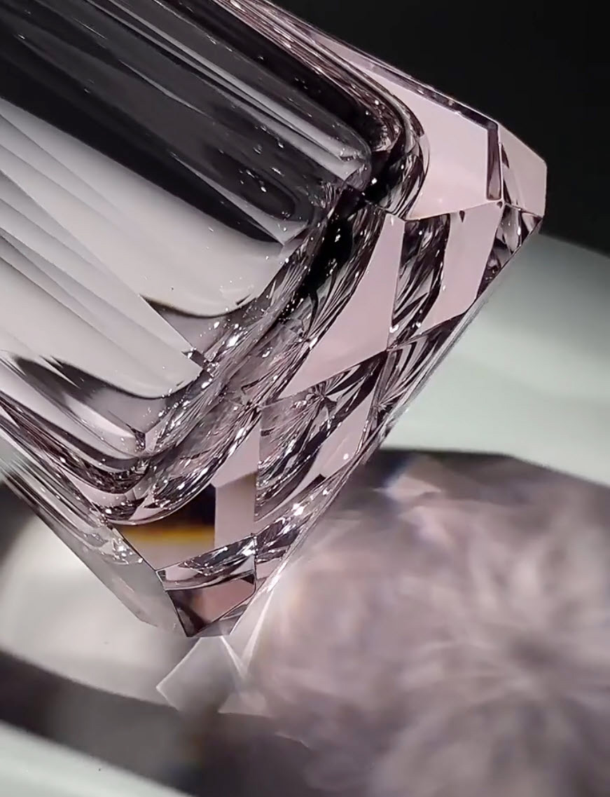 Ly wishky pha lê K9 mẫu Rose Story 200ml chế tác thủ công Vianasa VS99897