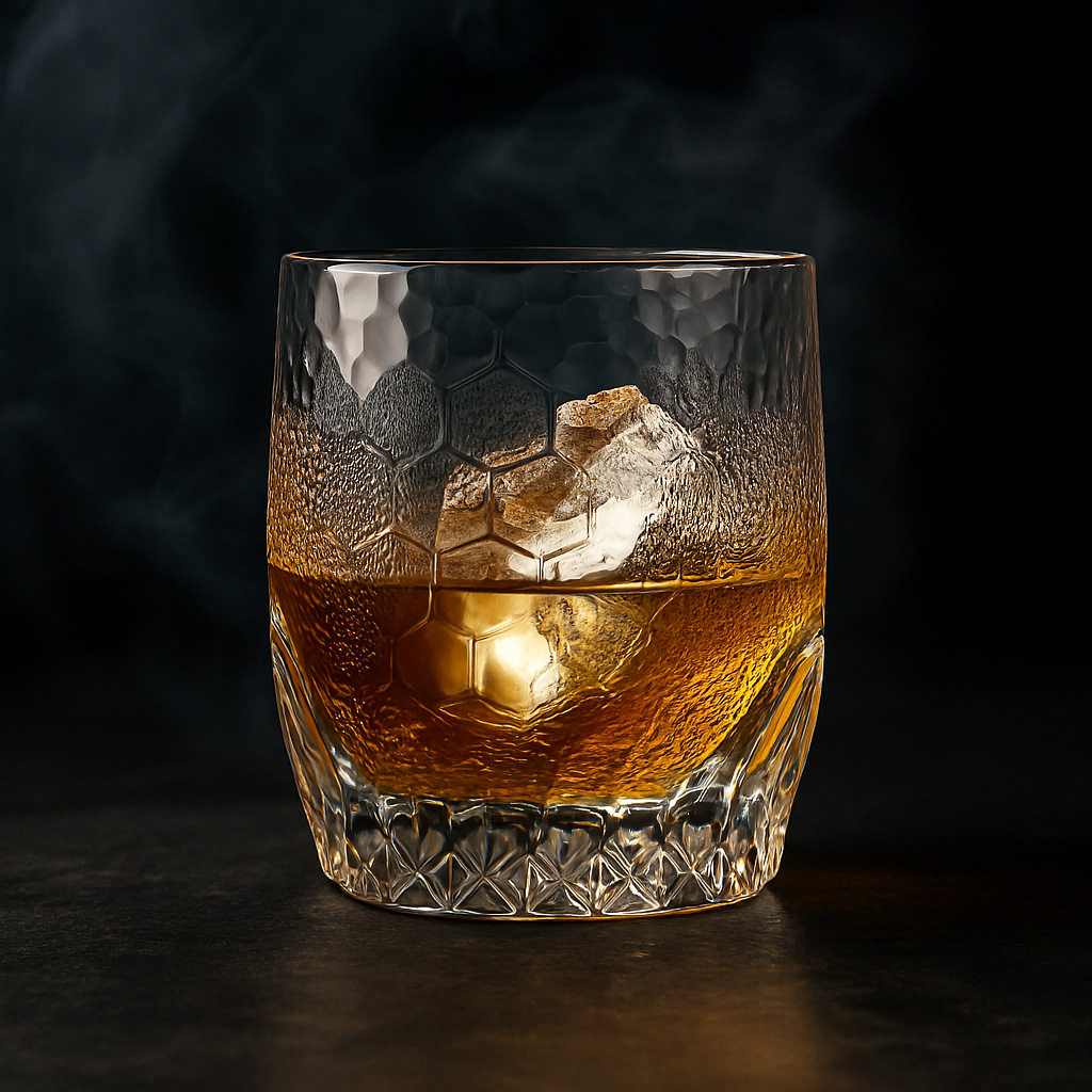 Ly wishky pha lê 260ml chế tác thủ công Edo Kiriko mẫu Snowflakes Vianasa VS42423