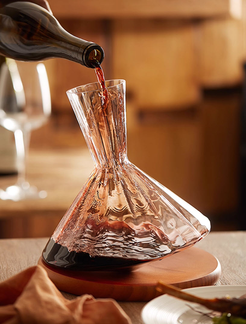 Decanter bình thở vang pha lê 1000ml mẫu Spiral Cone Vianasa VS33434A