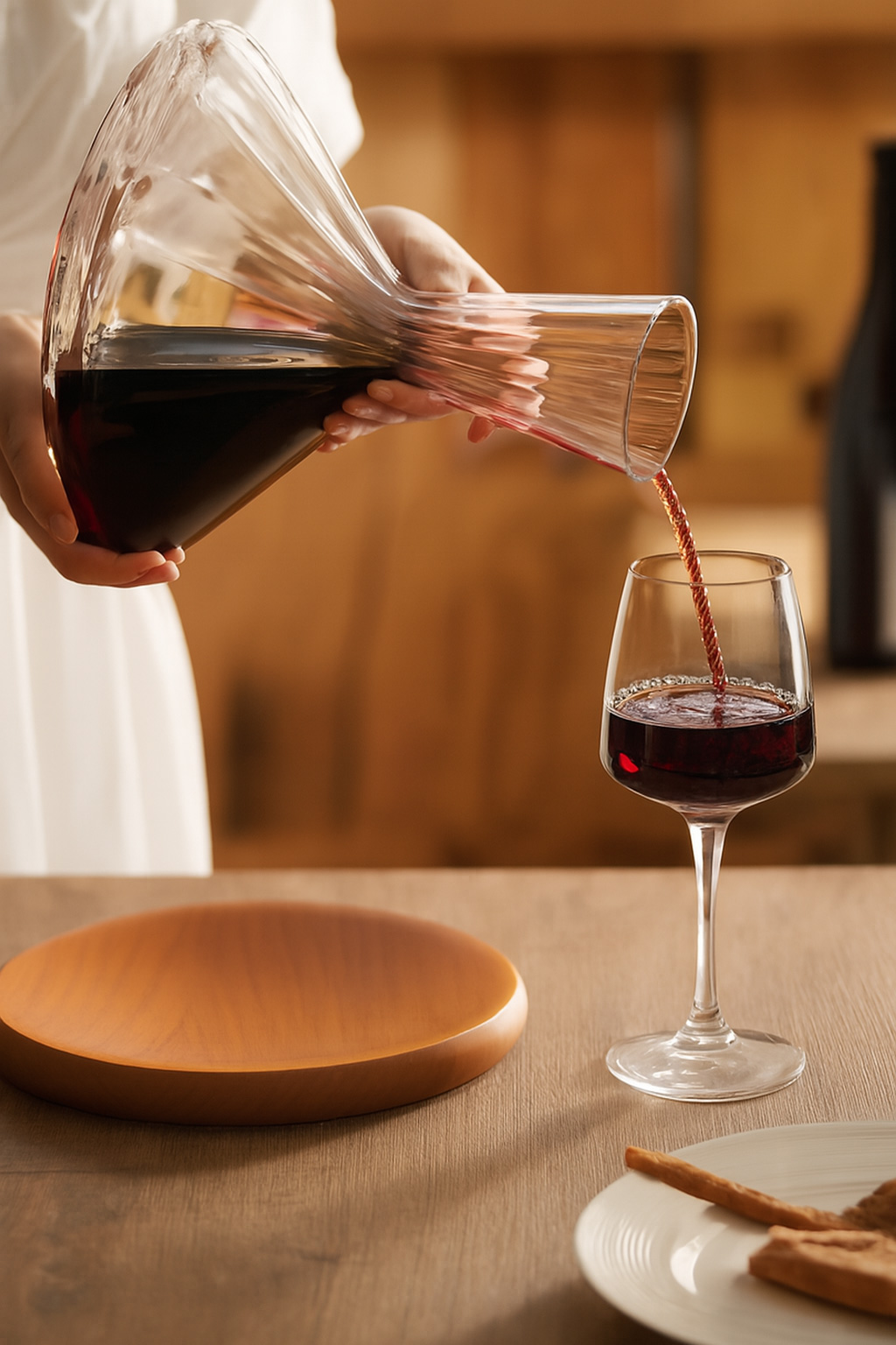 Decanter bình thở vang pha lê 1000ml mẫu Spiral Cone Vianasa VS33434A