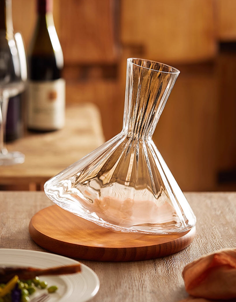 Decanter bình thở vang pha lê 1000ml mẫu Spiral Cone Vianasa VS33434A