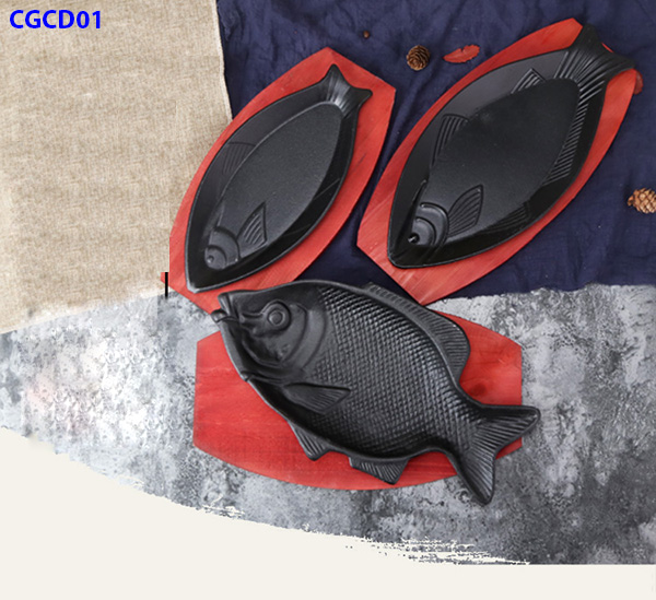 Chảo gang hình con cá chống dính YCY CGCD01