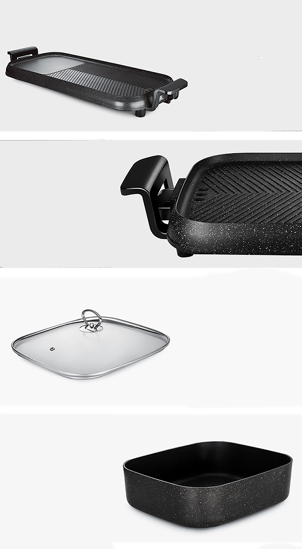 Lẩu điện vỉ nướng chống dính 1700W Gather King VNDGK06
