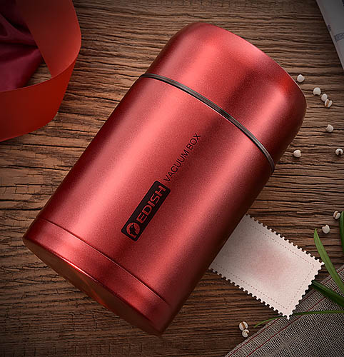 Bình ủ thức ăn 800ml & 1000ml Edish JLY909, 2 lớp inox 304 mạ màu.