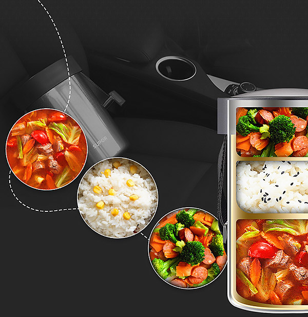 Hộp cơm giữ nhiệt 3 ngăn 2L Supor KF20H1
