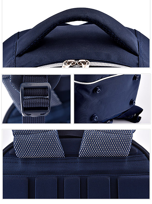 Balo cặp chống gù Oxford X217 chất liệu Polyester chống nước tốt, viền phản quang.