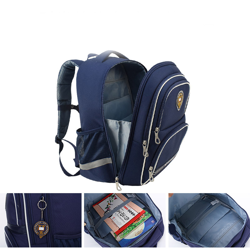 Balo cặp chống gù Oxford X772 chất liệu Polyester chống nước tốt, viền phản quang.