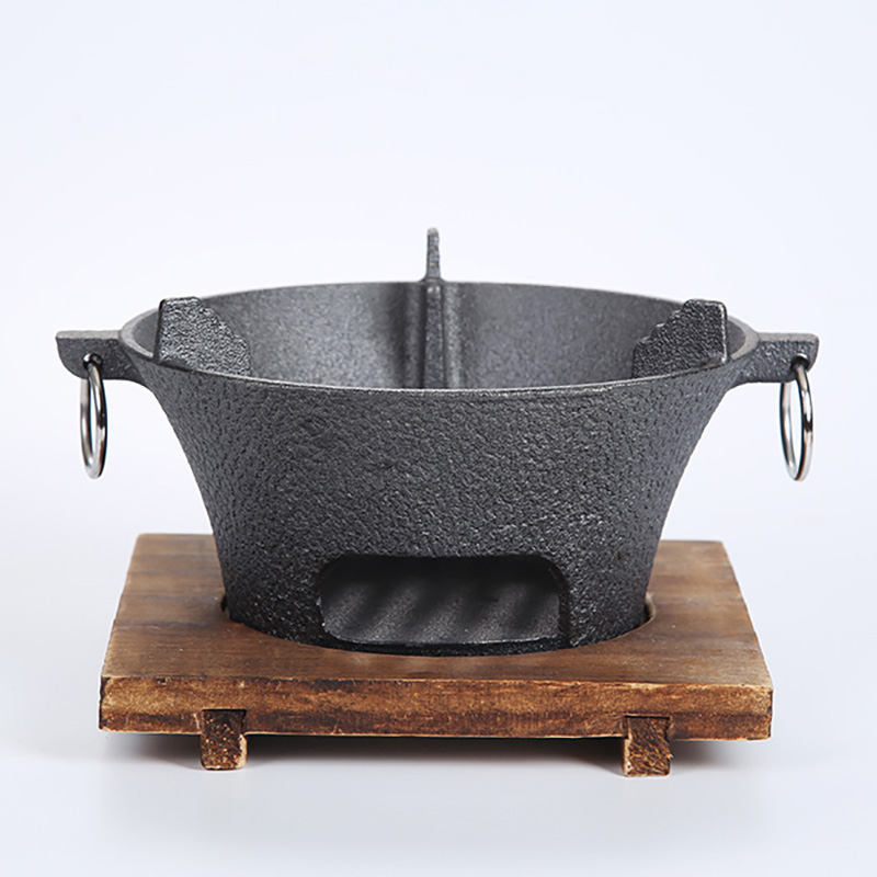 Nồi lẩu gang kèm bếp than size 24-30cm OUGE OG7811F