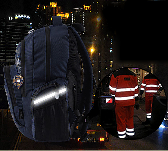 Balo kéo học sinh Oxford X300, chất liệu PES chống nước tốt, viền phản quang.