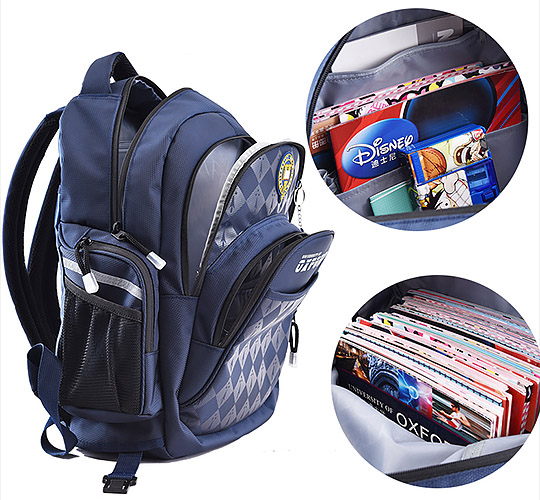 Balo kéo học sinh Oxford X300, chất liệu PES chống nước tốt, viền phản quang.
