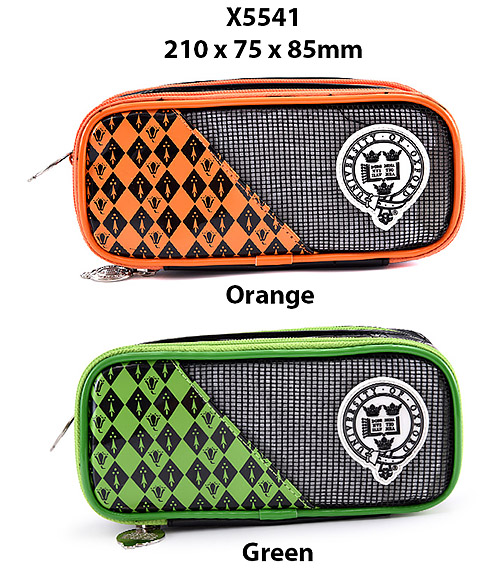 Hộp bút học sinh Oxford X5596, chất liệu Polyester chống nước tốt.