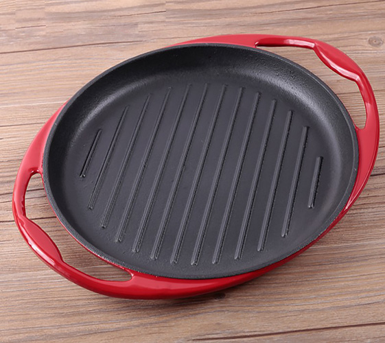 Chảo gang 2 quai 23cm đáy vân nổi Tasty TAT325.