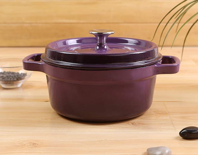 Nồi gang phủ men cao cấp giữ nóng 20-22cm nắp gang Tasty TAT10328.